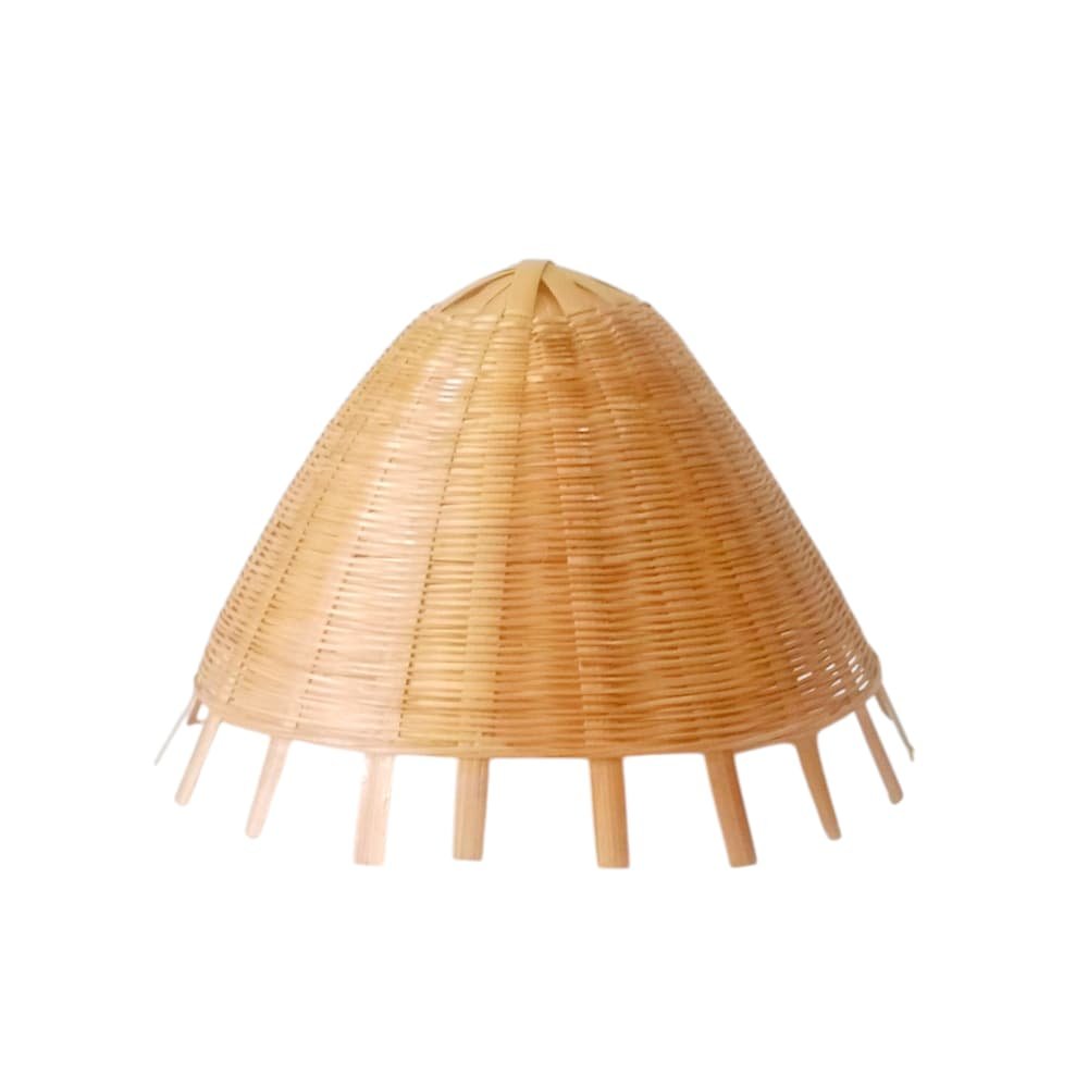 Vintage Chinese Hat-Shaped Bamboo Lampshades – Elegant Lighting for Your Home